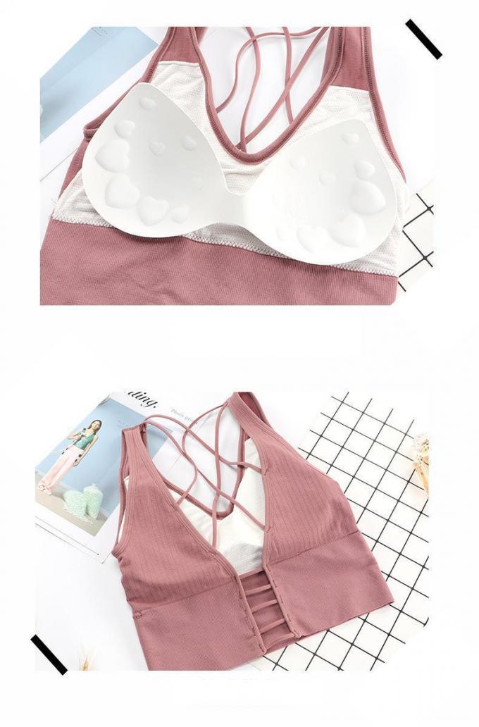 Comfortable Cotton Underwear, Breathable and Removable Foam Pad Sports Bra Lingerie