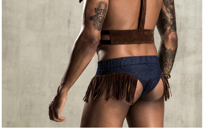 Men′s Sexy Lingerie Vest Western Cowboy Style Sexy Man Cosplay Wear a Hat Underwear