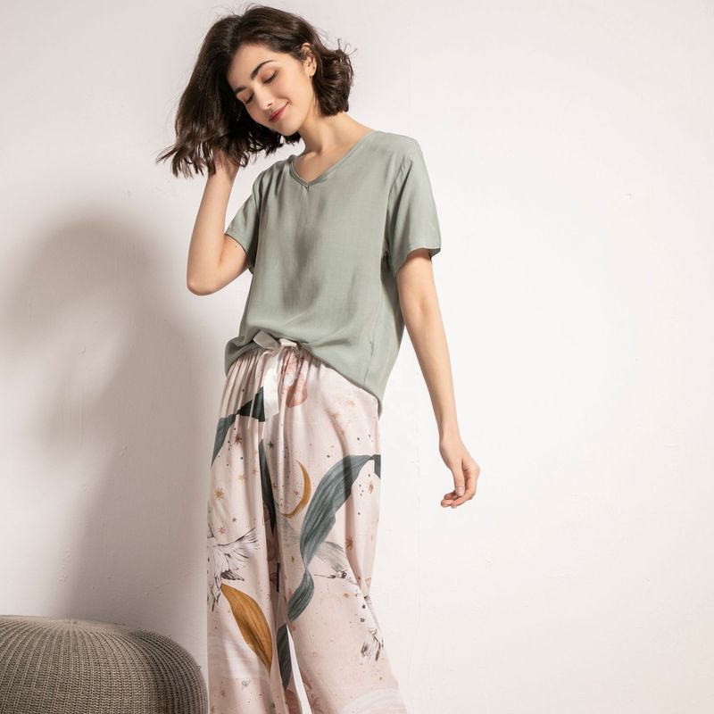 3XL بيجامات نسائية ملابس نوم 62 سم ​​XS 2XL بدلة نوم حريرية للسيدات