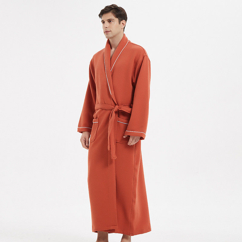 Plus Loungewear ملابس نوم رجالي من نسيج قطني صلب بيجس دافئ للرجال